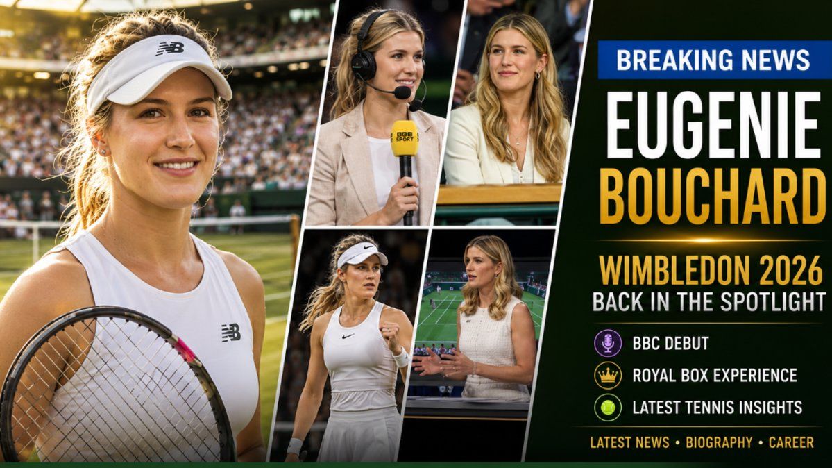 Eugenie Bouchard Latest News, Wimbledon 2026 Updates, BBC Debut, Career Journey & Biography