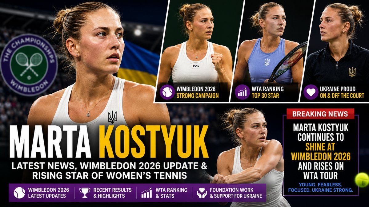 Marta Kostyuk Latest News (2026): Wimbledon Journey, Recent Results, Rankings